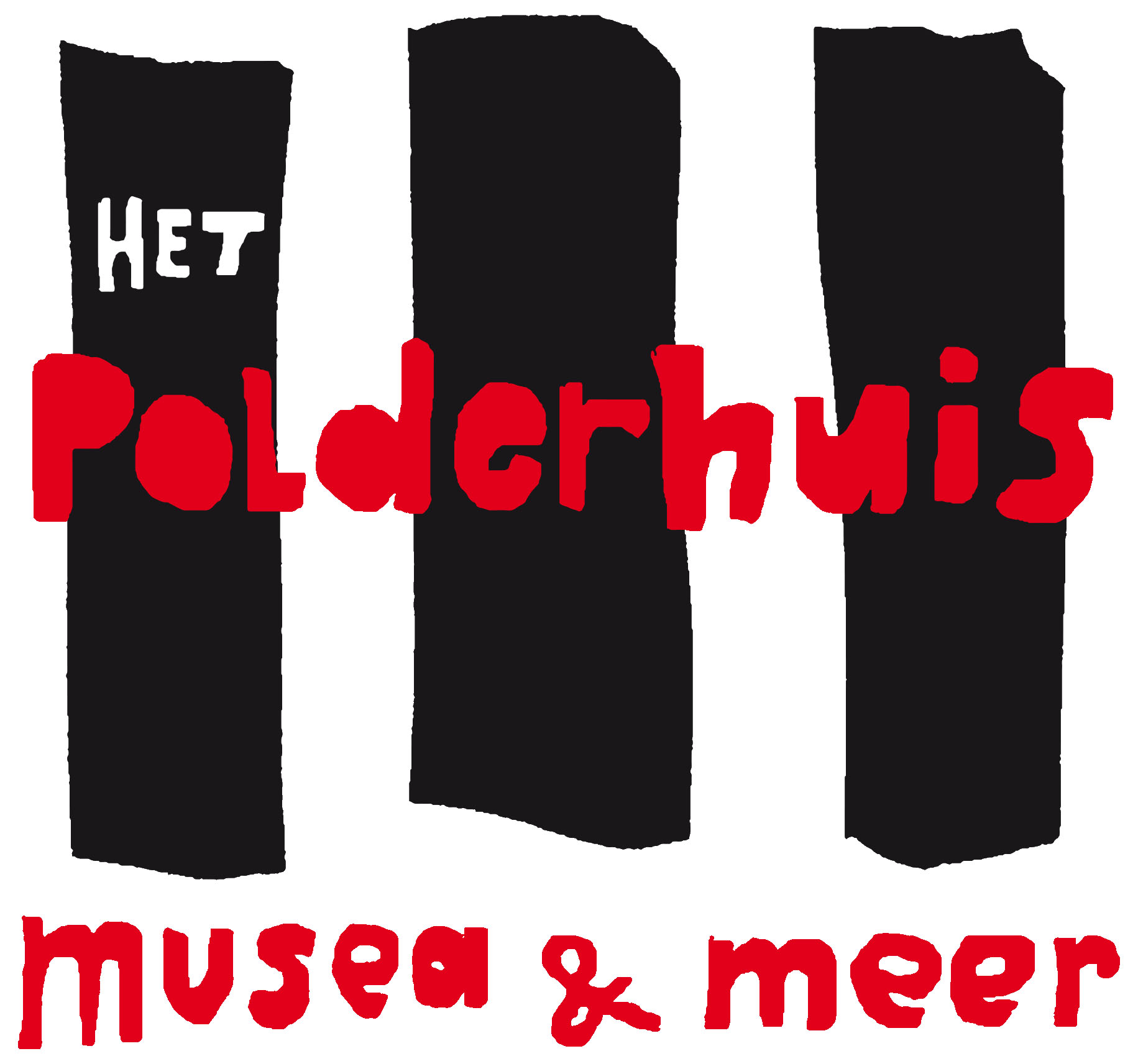 logo Polderhuis Westkapelle met drie meerpalen