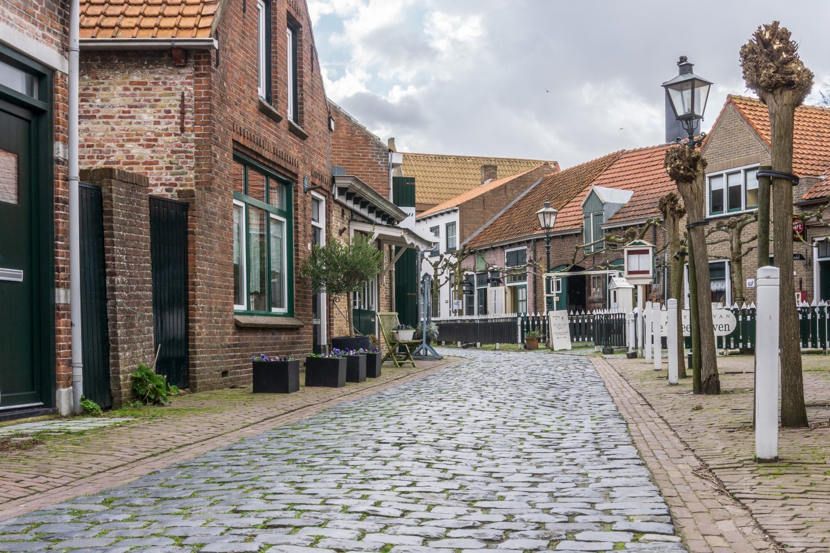 Overzicht van het museumstraatje Het Vlaemsche Erfgoed in Groede